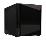 Asustor Nimbustor AS5404T, 4 Bay NAS, Quad-Core 2.0GHz CPU, Dual 2.5GbE Ports, 4GB SO-DIMM DDR4 (Max. 16GB), Four M.2 SSD Slots (Diskless), 3x USB 3.2 Gen 1 Type A, WOW (Wake on WAN), WOL, System Sleep Mode, AES-NI hardware encryption, Black