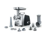 Bosch MFW68640, Meat mincer, ProPower, 800 W - 2200W, Discs: 3 / 4,8 / 8 mm, Sausage attachment, Kebbe attachment, Out: 4.3kg/min, Black, chrome