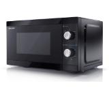 Sharp YC-MS01E-B, Manual control, Cavity Material -steel, 20l, 800 W, Defrost, Silver/Black door, Cabinet Colour: Black