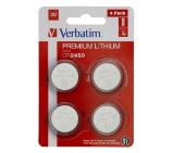 Verbatim LITHIUM BATTERY CR2450 3V 4 PACK