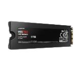 Samsung SSD 990 PRO 1TB Heatsink PCIe 4.0 NVMe 2.0 M.2 V-NAND 3-bit MLC, 256-bit Encryption, Read 7450 MB/s Write 6900 MB/s