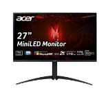 Acer Nitro XV275UP3biiprx, 27" VA, Anti-Glare, QHD Mini Led 2560x1440, 99% AdobeRGB, ZeroFrame, FreeSync Premium, up to 170Hz, 1ms, 100M:1, 600 up to 1000 cd/m2, 1xDP, 2xHDMI, Audio out, VESA, Tilt, Swivel, Hgt Adj, Pivot, Acer Display Widget, Black