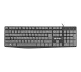 Natec keyboard Nautilus SLIM Black-Grey US layout