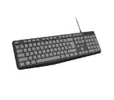 Natec keyboard Nautilus SLIM Black-Grey US layout