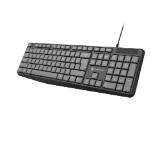 Natec keyboard Nautilus SLIM Black-Grey US layout