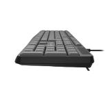 Natec keyboard Nautilus SLIM Black-Grey US layout