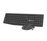 Natec Set 2 in 1 Keyboard Black Squid + Mouse Wireless US Layout