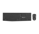 Natec Set 2 in 1 Keyboard Black Squid + Mouse Wireless US Layout