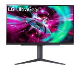 LG 27GR93U-B, 27", UltraGear IPS 1ms, AG, UHD 4K (3840x2160), 144Hz, HDR 400, 1000:1, 400cd/m2, DCI-P3 95%, USB3.0 (1up/2down), VRR, AMD Free-sync, NVIDIA G-Sync, HDMI, DisplayPort, Height Adjustable, Pivot, Tilt, Headphone Out, Black