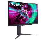 LG 27GR93U-B, 27", UltraGear IPS 1ms, AG, UHD 4K (3840x2160), 144Hz, HDR 400, 1000:1, 400cd/m2, DCI-P3 95%, USB3.0 (1up/2down), VRR, AMD Free-sync, NVIDIA G-Sync, HDMI, DisplayPort, Height Adjustable, Pivot, Tilt, Headphone Out, Black