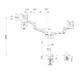 Neomounts by Newstar Screen Desk Mount (clamp+grommet)