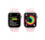 Apple Watch Series 9 GPS 45mm Pink Aluminium Case with Light Pink Sport Band - S/M