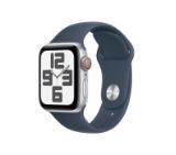 Apple Watch SE2 v2 Cellular 40mm Silver Alu Case w Storm Blue Sport Band - S/M
