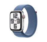 Apple Watch SE2 v2 GPS 44mm Silver Alu Case w Winter Blue Sport Loop