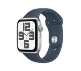 Apple Watch SE2 v2 GPS 44mm Silver Alu Case w Storm Blue Sport Band - S/M