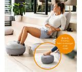 Beurer FM 120 Shiatsu foot massager + modern stool; Shiatsu and air pressure massage; Heat function; 3 massage programmes; 3 intensity levels of air compression massage; shoe size 46; washable and removable cover; wireless control