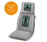 Beurer MG 330 Shiatsu massage seat cover grey - 4-head massage system, 4D massage heads, Spot function, 2 intensity levels, Ergonomic shell-shaped seat, Solid back cover, Easy-care material