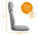 Beurer MG 330 Shiatsu massage seat cover grey - 4-head massage system, 4D massage heads, Spot function, 2 intensity levels, Ergonomic shell-shaped seat, Solid back cover, Easy-care material