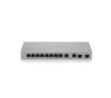 ZyXEL XGS1010-12 v2, 12-Port Gigabit Unmanaged Switch with 8-Port 1G + 2-Port 2.5G + 2-Port SFP+