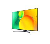 LG 70NANO763QA, 70" 4K IPS HDR Smart Nano Cell TV, 3840x2160, Pure Colors, DVB-T2/C/S2, Active HDR ,HDR 10 PRO, webOS Smart TV, ThinQ AI, NVIDIA GeForce, HGiG, WiFi, Clear Voice Pro, Bluetooth 5.0, Miracast / AirPlay2, One Pole stand, Black