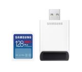 Samsung 128GB SD Card PRO Plus with USB Reader, Class10, Read 180MB/s - Write 130MB/s