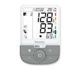 Beurer BM 53 upper arm blood pressure monitor, 120 memory space, XL display with backlight, Detection of atrial fibrillation (AFIB), HSD, Risk indicator, USB-C connection, Arrhythmia detection, Cuff size from 22 - 42 cm, Storage bag