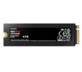 Samsung SSD 990 PRO 4TB Heatsink PCIe 4.0 NVMe 2.0 M.2 V-NAND 3-bit MLC, 256-bit Encryption, Read 7450 MB/s Write 6900 MB/s