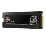 Samsung SSD 990 PRO 4TB Heatsink PCIe 4.0 NVMe 2.0 M.2 V-NAND 3-bit MLC, 256-bit Encryption, Read 7450 MB/s Write 6900 MB/s