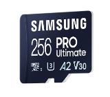 Samsung 256GB micro SD Card PRO Ultimate with Adapter , UHS-I, Read 200MB/s - Write 130MB/s, U3, V30, A2