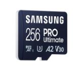 Samsung 256GB micro SD Card PRO Ultimate with Adapter , UHS-I, Read 200MB/s - Write 130MB/s, U3, V30, A2