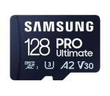 Samsung 128GB micro SD Card PRO Ultimate with USB Reader , UHS-I, Read 200MB/s - Write 130MB/s, U3, V30, A2