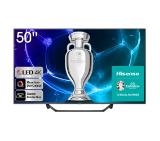 Hisense 50" A7KQ, 4K Ultra HD 3840x2160, QLED, FALD, Quantum Dot, HDR 10+, HLG, Dolby Vision, Dolby Atmos, Smart TV, WiFi 5GHz, WiFi Direct, BT, Anyview Cast, 3xHDMI, 2xUSB, LAN, CI+, DVB-T2/C/S2, Dark Grey