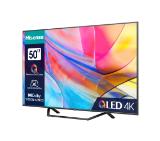 Hisense 50" A7KQ, 4K Ultra HD 3840x2160, QLED, FALD, Quantum Dot, HDR 10+, HLG, Dolby Vision, Dolby Atmos, Smart TV, WiFi 5GHz, WiFi Direct, BT, Anyview Cast, 3xHDMI, 2xUSB, LAN, CI+, DVB-T2/C/S2, Dark Grey