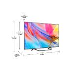 Hisense 50" A7KQ, 4K Ultra HD 3840x2160, QLED, FALD, Quantum Dot, HDR 10+, HLG, Dolby Vision, Dolby Atmos, Smart TV, WiFi 5GHz, WiFi Direct, BT, Anyview Cast, 3xHDMI, 2xUSB, LAN, CI+, DVB-T2/C/S2, Dark Grey