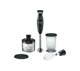 Bosch MSM2650B, Blender, CleverMixx, 600 W, QuattroBlade, Chopper and blender included, Stainless steel whisk, mixing/measuring cup with lid, Black, anthracite
