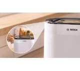 Bosch TAT2M121, MyMoment Compact toaster, 950 W, Auto power off, Defrost and reheat setting, Integrated warming grid, High lift, White