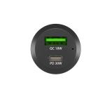 Natec Coney 1xUSB, 1xUSB-C Quick charger 48W, Black