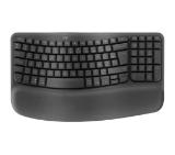 Logitech Wave Keys wireless ergonomic keyboard - GRAPHITE - US INT`L - 2.4GHZ/BT - N/A - INTNL-973 - UNIVERSAL