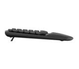 Logitech Wave Keys wireless ergonomic keyboard - GRAPHITE - US INT`L - 2.4GHZ/BT - N/A - INTNL-973 - UNIVERSAL