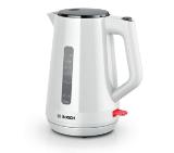 Bosch TWK1M121, MyMoment Plastic Kettle, 2400 W, 1.7 l, Cup indicator, Limescale filter, Triple safety function, White