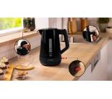 Bosch TWK1M123, MyMoment Plastic Kettle, 2400 W, 1.7 l, Cup indicator, Limescale filter, Triple safety function, Black