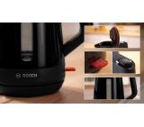 Bosch TWK1M123, MyMoment Plastic Kettle, 2400 W, 1.7 l, Cup indicator, Limescale filter, Triple safety function, Black