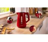 Bosch TWK1M124, MyMoment Plastic Kettle, 2400 W, 1.7 l, Cup indicator, Limescale filter, Triple safety function, Red