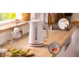 Bosch TWK3M121, MyMoment Plastic Kettle, 2400 W, 1.7 l, Cup indicator, Limescale filter, Triple safety function, White