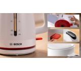Bosch TWK3M121, MyMoment Plastic Kettle, 2400 W, 1.7 l, Cup indicator, Limescale filter, Triple safety function, White