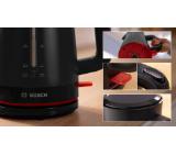 Bosch TWK3M123, MyMoment Plastic Kettle, 2400 W, 1.7 l, Cup indicator, Limescale filter, Triple safety function, Black