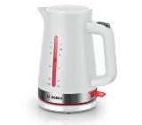Bosch TWK4M221, MyMoment Plastic Kettle, 2400 W, 1.7 l, Interior light, Cup indicator, Limescale filter, Triple safety function, White