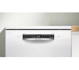 Bosch SMS4HVW00E SER4 Free-standing dishwasher, D, Polinox, 9,0l, 14ps, 6p/5o, 46dB(C), Silence 45dB, 3rd drawer, Rackmatic, white, Eco 270 min, Half load, HC