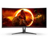 AOC CU34G2XE/BK, 34" Curved 1500R VA WLED, 3440x1440@144Hz, 4ms GtG, 1ms MPRT, 300 cd/m2, 3000:1, DCR 80M:1, Adaptive Sync, FlickerFree, Low Blue Light, Tilt, HDMI, 2xDP