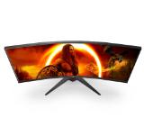 AOC CU34G2XE/BK, 34" Curved 1500R VA WLED, 3440x1440@144Hz, 4ms GtG, 1ms MPRT, 300 cd/m2, 3000:1, DCR 80M:1, Adaptive Sync, FlickerFree, Low Blue Light, Tilt, HDMI, 2xDP